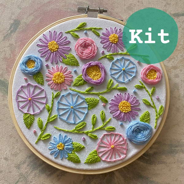 Floral Sampler Embroidery Kit