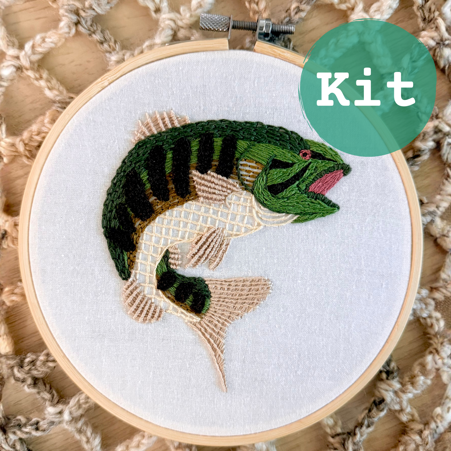Gone Fishing Embroidery Kit