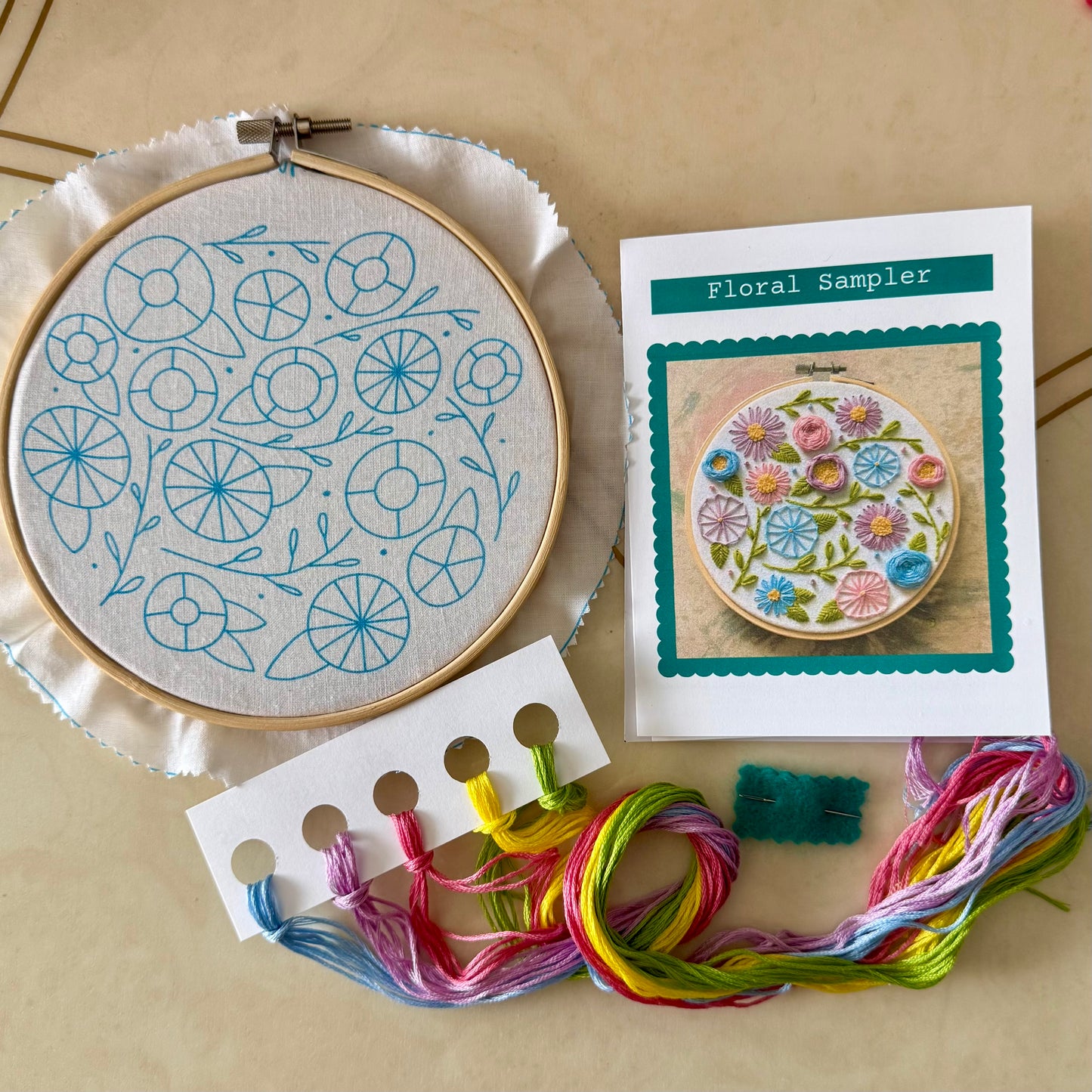 Floral Sampler Embroidery Kit