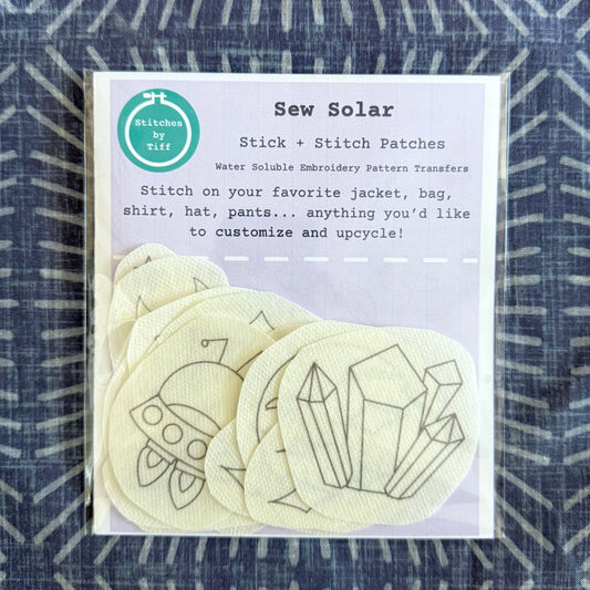 Sew Solar Stick n Stitch Embroidery Transfer Pack