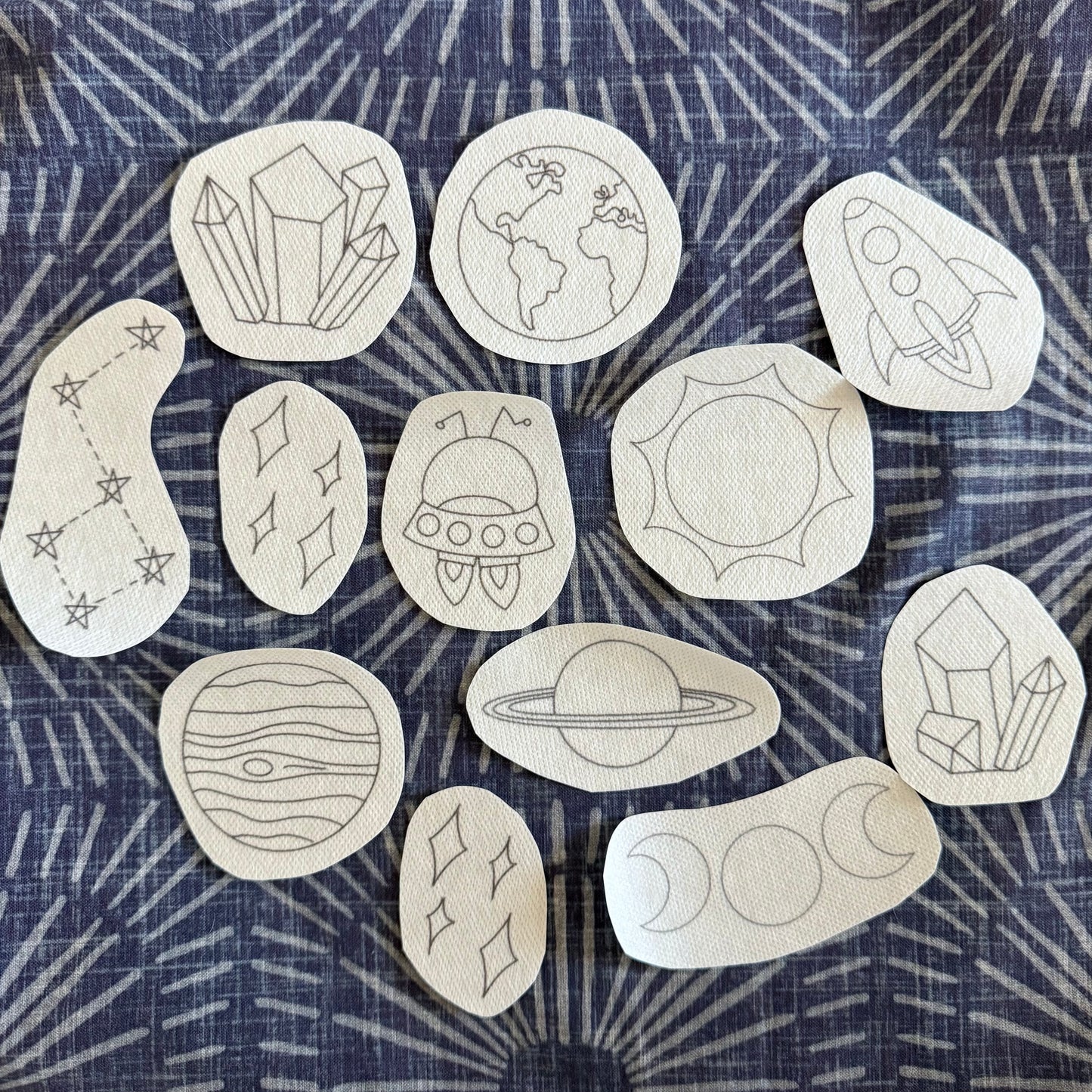 Sew Solar Stick n Stitch Embroidery Transfer Pack