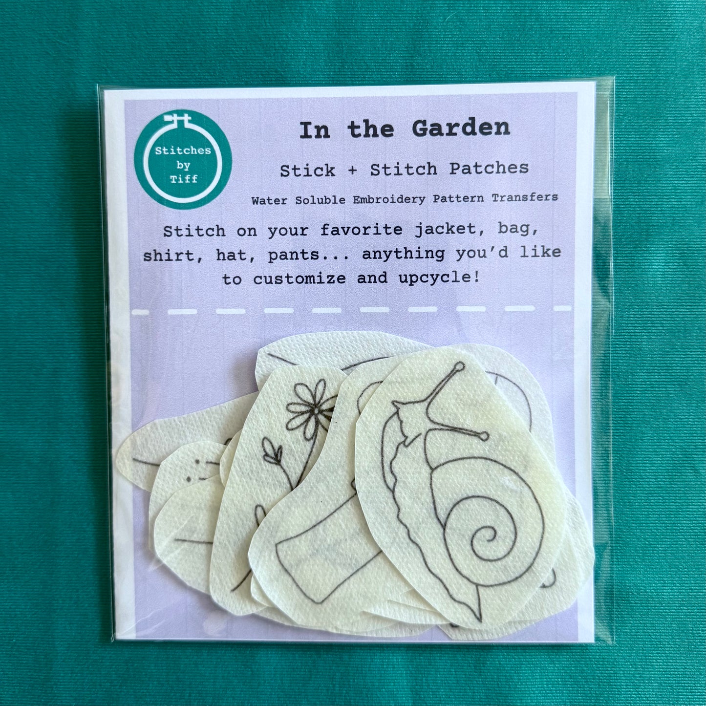 In the Garden Stick n Stitch Embroidery Transfer Pack