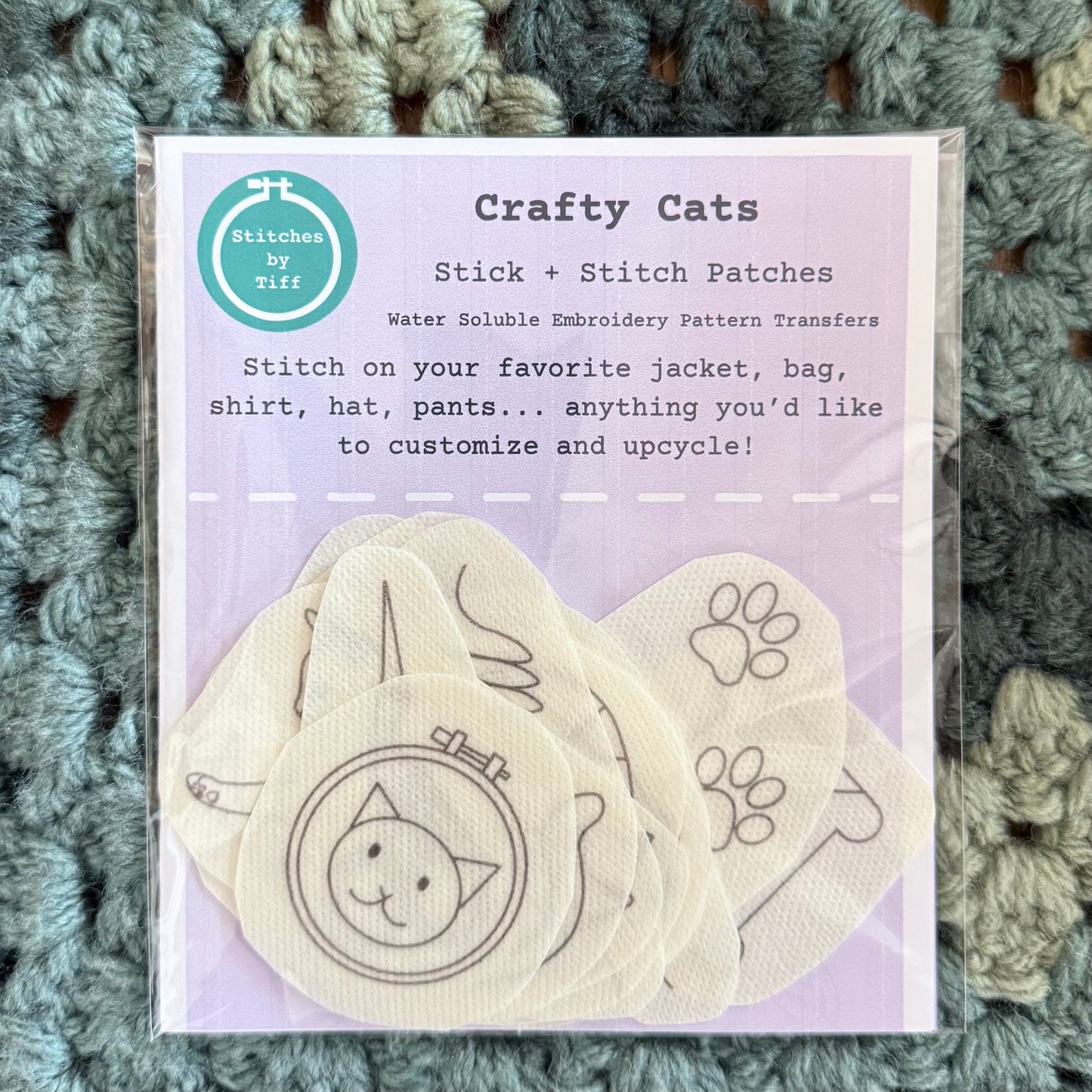 Crafty Cats Stick n Stitch Embroidery Transfer Pack