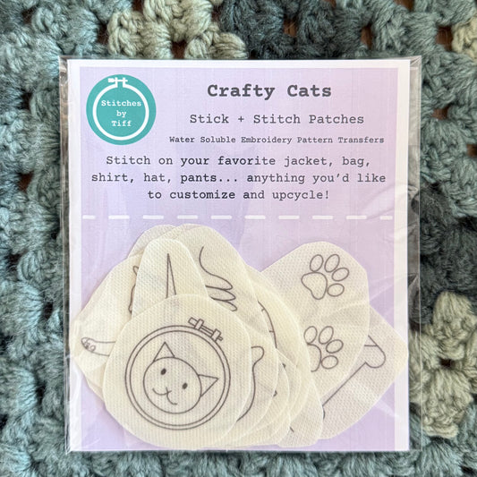 Crafty Cats Stick n Stitch Embroidery Transfer Pack