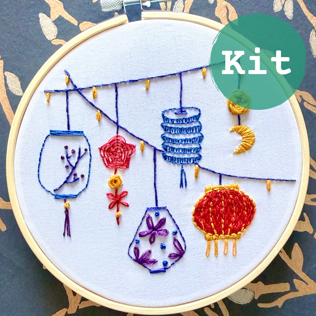 Lantern Lights Embroidery Kit