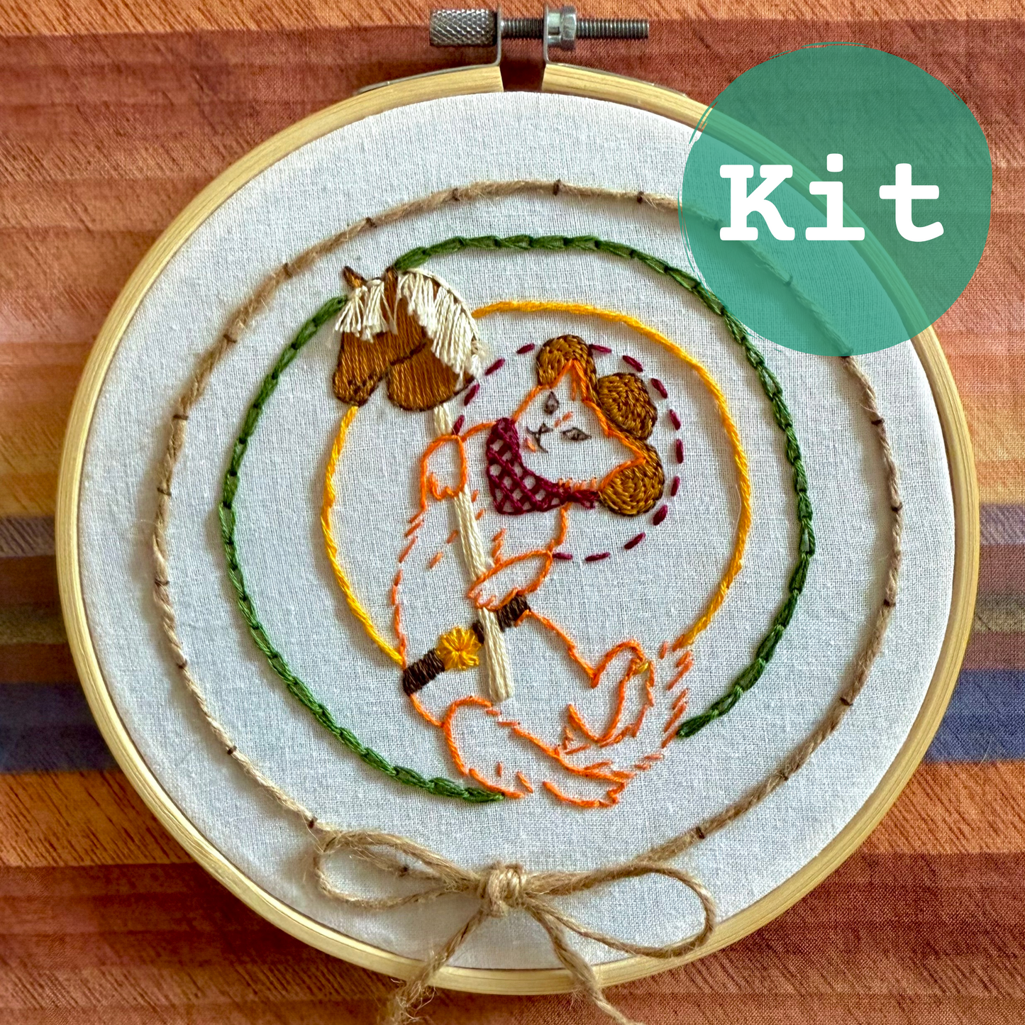 Meowdy Pawtner Embroidery Kit