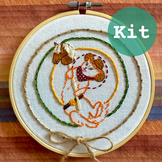 Meowdy Pawtner Embroidery Kit