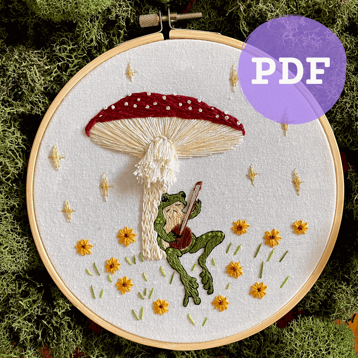Embroidered Toadstools Toadstool Serenade Embroidery PDF Pattern for Cozy Stitching β Stitches ...